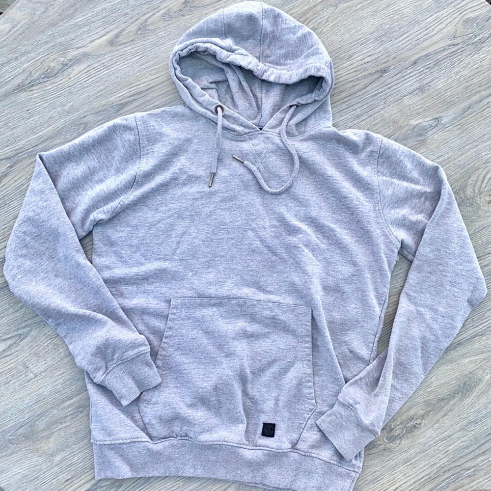 Grey Athletic Slim-Fit Hoodie